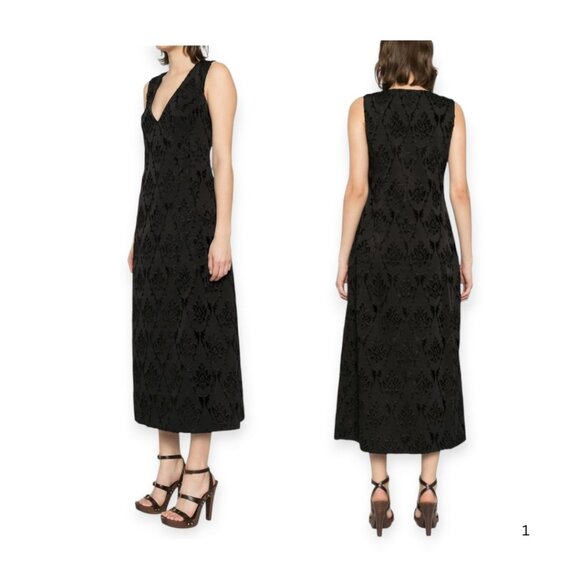Ulla Johnson Elara Black Textured Midi Dress, Size 6, New with tag - Picture 2 of 16